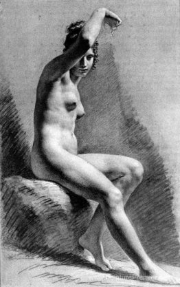 Femme nue levant son bras