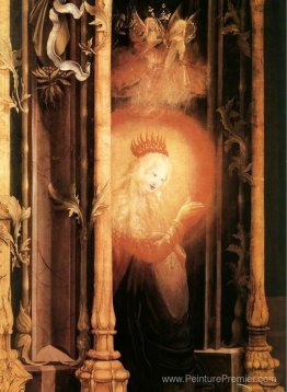 La Vierge illuminée (détail du concert des anges du retable d'Is