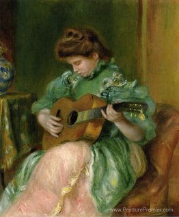 Femme avec une guitare