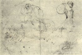 Figure dans une ruche et un monstreb (un croquis superficiel de