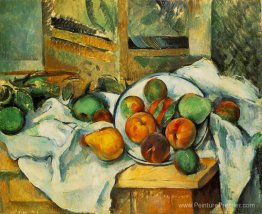 Table, serviette et fruits