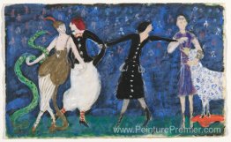 Euridice et son serpent, deux danseurs de tango et St. Francis.