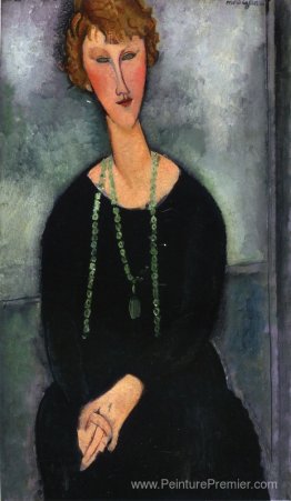 Femme avec un collier vert (Madame Menier)