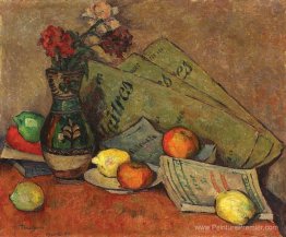 Nature morte avec vase et fruits