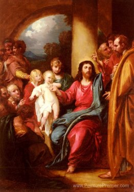 Christ montrant un petit enfant comme l'emblème du ciel