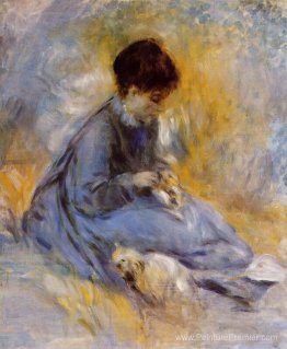 Jeune femme avec un chien