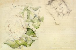 Madame Cezanne avec Hortensias