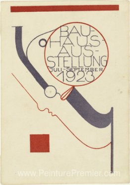 Carte postale pour l'exposition Bauhaus (Postkarte für die bauha