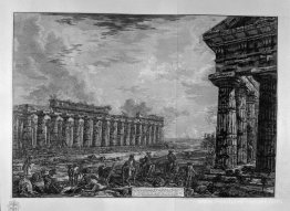 Vue de dix-huit colonnes latérales