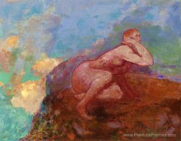 Femme nue sur les rochers