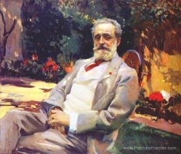 Raimundo de Madrazo dans son jardin parisien