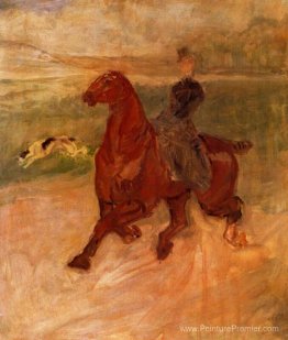 Cavalière et chien