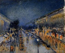 Le boulevard Montmartre la nuit