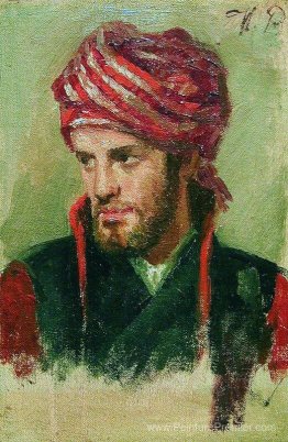 Portrait d'un jeune homme dans un turban