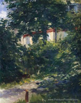 Le jardin autour de la maison de Manet