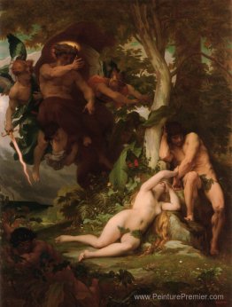 L'expulsion d'Adam et Eve du jardin du paradis