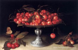 Cherries dans une compote d'argent