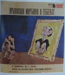 Marquette de Krylov sur Goebbels (la fenêtre Tass № 1109)