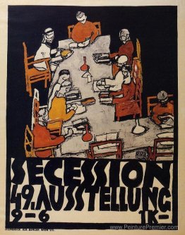 Affiche pour la sécession de Vienne, 49e exposition, Die Freunde