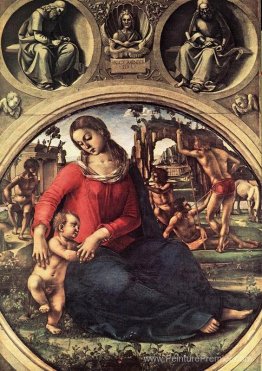 Madonna et enfant avec des prophètes