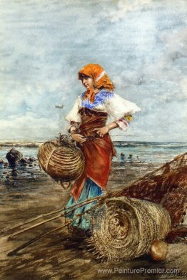 Rassembler des coques au bord de la mer