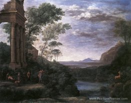 Paysage avec Asanius tirant sur le cerf de Sylvia