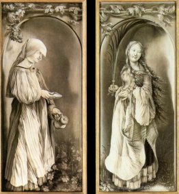 St. Elizabeth et une femme saint avec paume