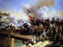 Napoléon Bonaparte menant ses troupes sur le pont d'Arcol