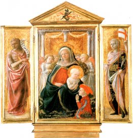 Madonna de l'humilité avec les anges et le donateur