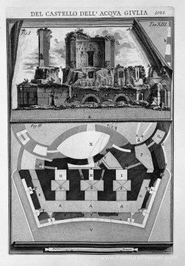 Plan et élévation des ruines du château dépouillées de tout ajou