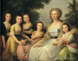 Portrait de la comtesse et protasova avec ses nièces