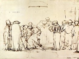 Jésus et l'adultère par Rembrandt