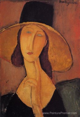 Portrait de Jeanne Hebuterne dans un grand chapeau