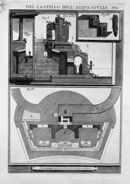 Élévation du mur intérieur des ruines du château et les événemen