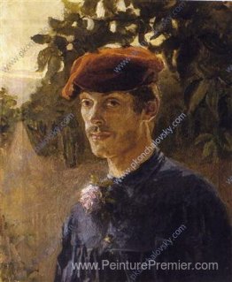 Portrait du frère de l'artiste, Maxim Petrovich, avec Cap