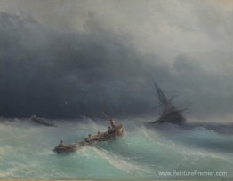 Tempête en mer