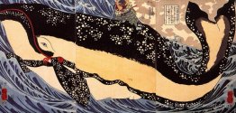 Musashi sur le dos d'une baleine