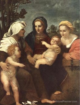 Madonna et enfant avec Sts Catherine, Elisabeth et John le bapti