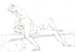 Cunnilingus, ou sexe oral interprété sur une femme