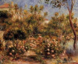 Jeune femme dans un jardin Cagnes