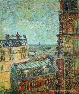 Vue de Paris depuis la chambre de Vincent dans la rue lépicale