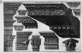 Capitals, frises, corniches (jardins farnese, Santa Maria à Tras