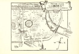 Carte des jardins Kensington de Peter Pan