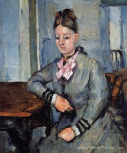 Madame cezanne se penchant sur une table