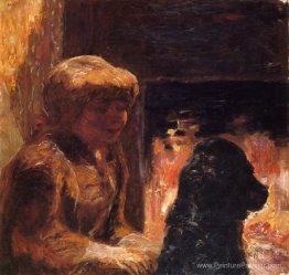 Femme avec un chien (également connu sous le nom de Marthe Bonna