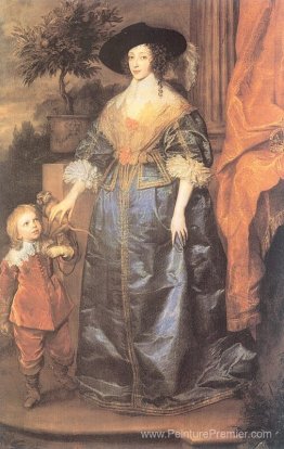 La reine Henrietta Maria et son nain Sir Jeffrey Hudson