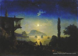 Nuit au clair de lune sur la Crimée. Gurzuf