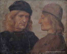 Autoportrait de Luca Signorelli (à gauche)