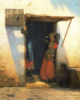 Femme du Caire à sa porte