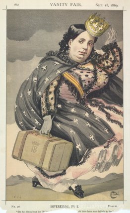 Souverain n ° 20 Caricature d'Isabella II d'Espagne